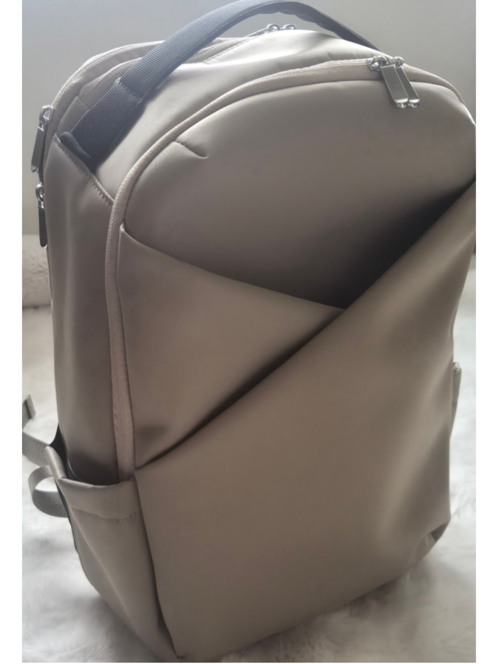 NWT Lux & Nyx Daily Origami Backpack 16" Laptop Bag Ultra Matte Champagne